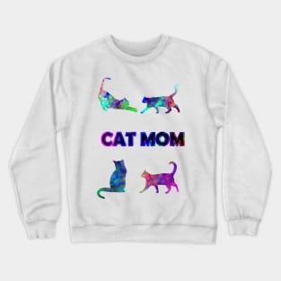 Cute Colorful Cats For Mom Crewneck Sweatshirt